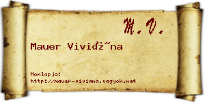 Mauer Viviána névjegykártya